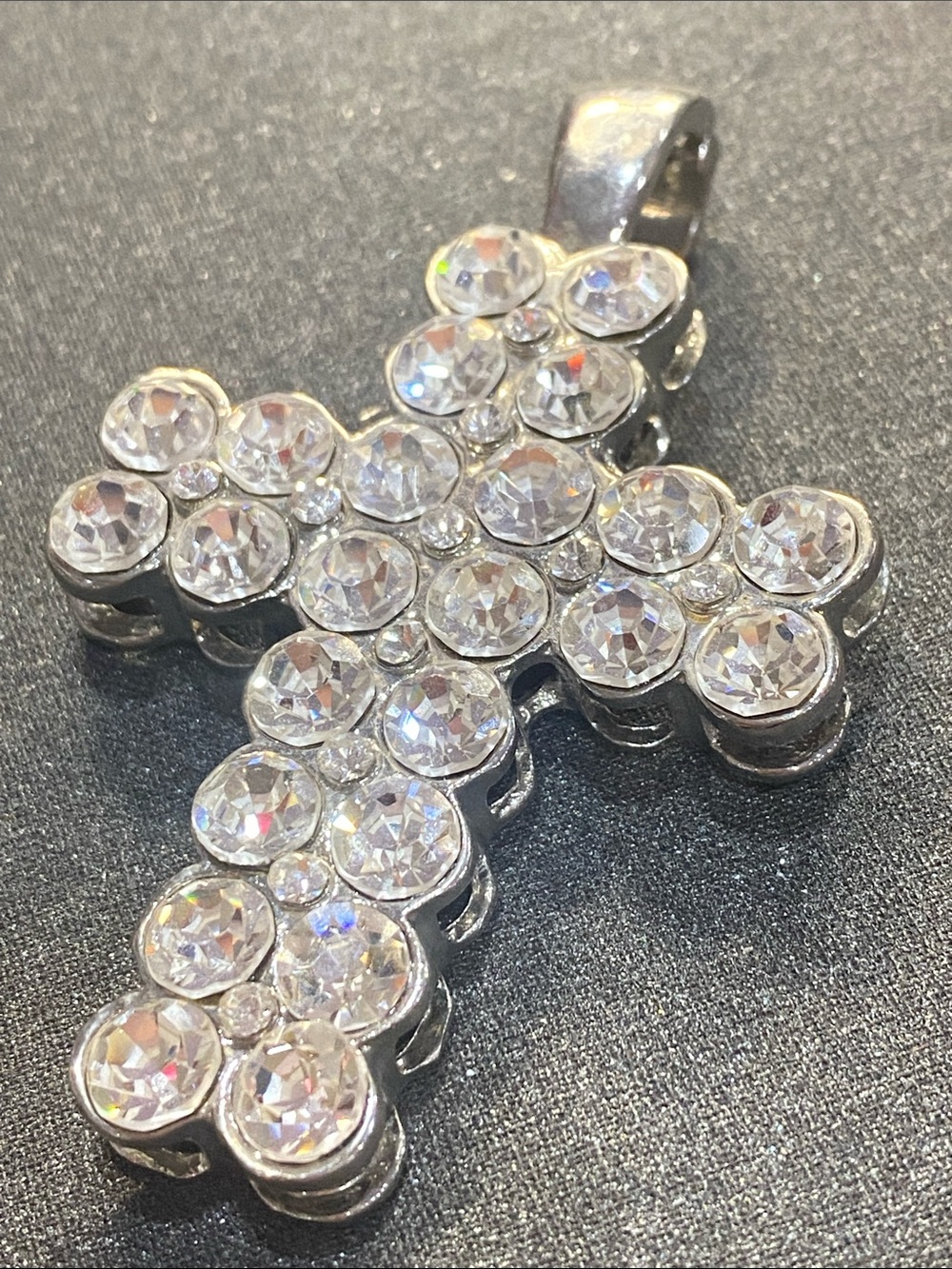 Large Rhinestone Cross Pendant - Picture 1 of 6